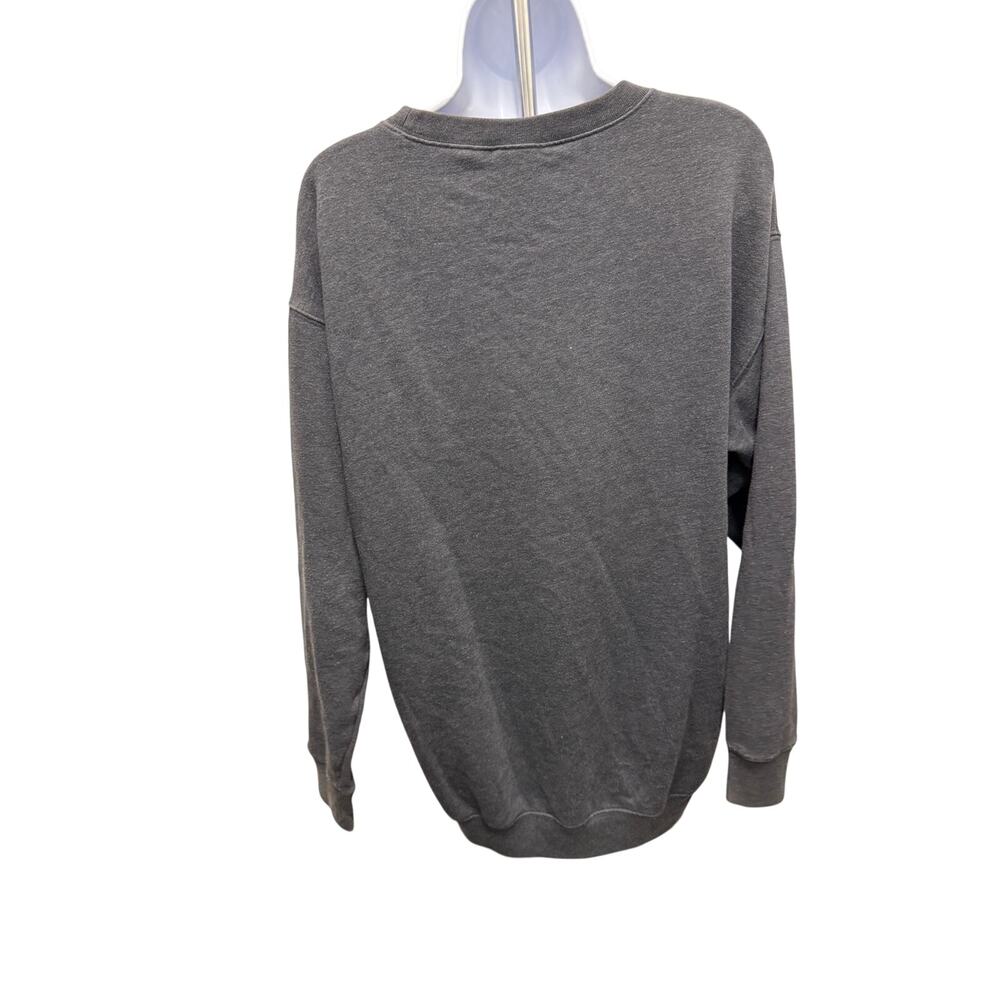 Pink Victorias Secret Women Sweatshirt XS Gray Logo 86 Crew pullover oversized - Picture 3 of 4